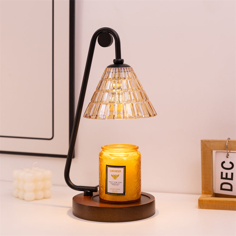 Industrial-Style Glass Table Lamp