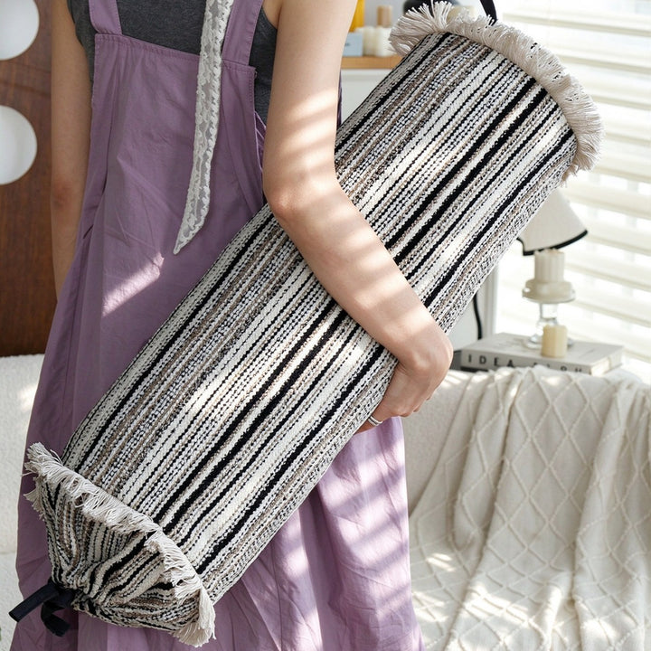 Cozy decorative cushion with modern check pattern
