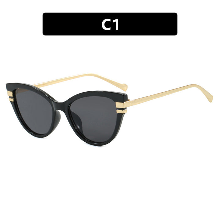 Ladies Cat-Eye Sunglasses with Elegant Metal Accents Stornfield
