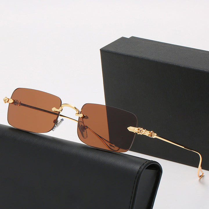 Ladies fashionable correction glasses with elegant square frame and decorated temples Stornfield