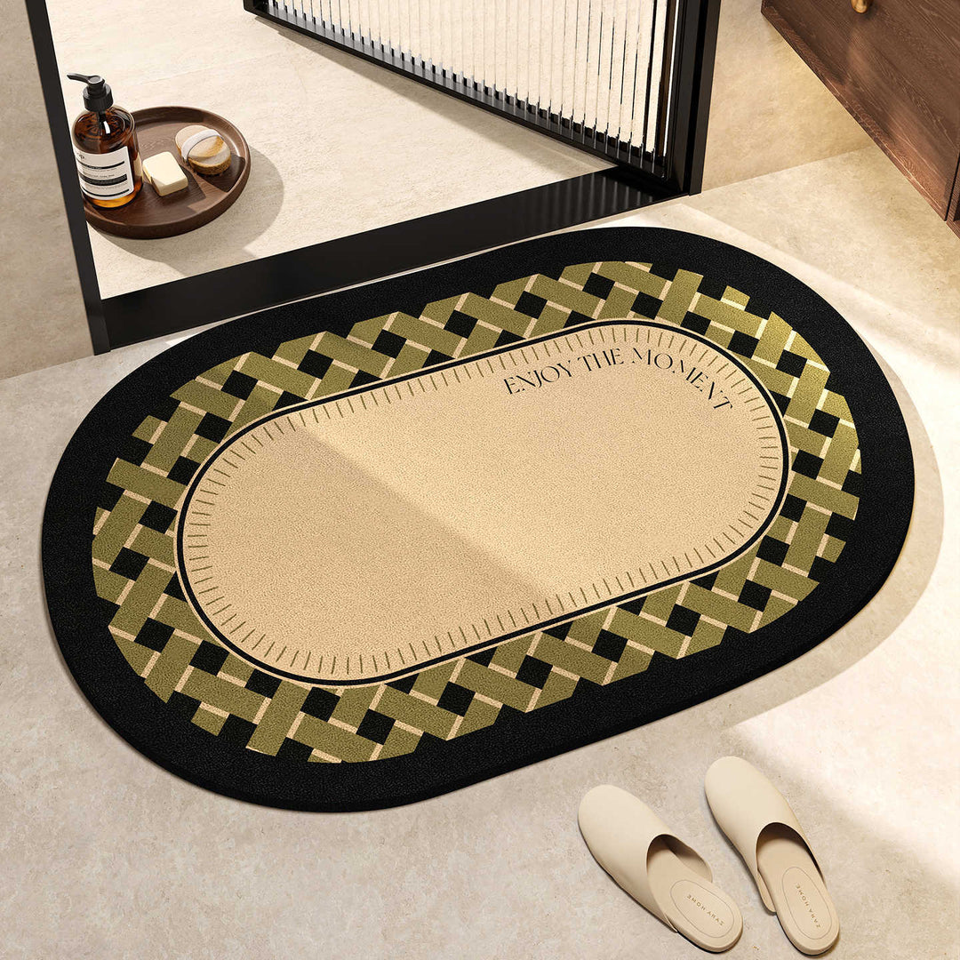 Elegant Oval Floor Mat Stornfield