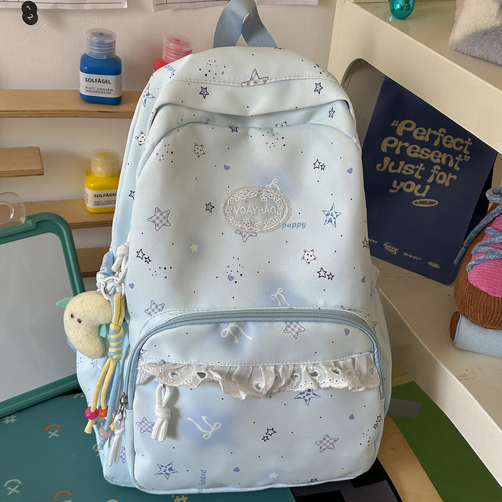 Charming Star-Embellished Casual Backpack Stornfield 1791205440