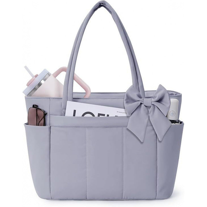 Elegant tote bag with bow design Stornfield