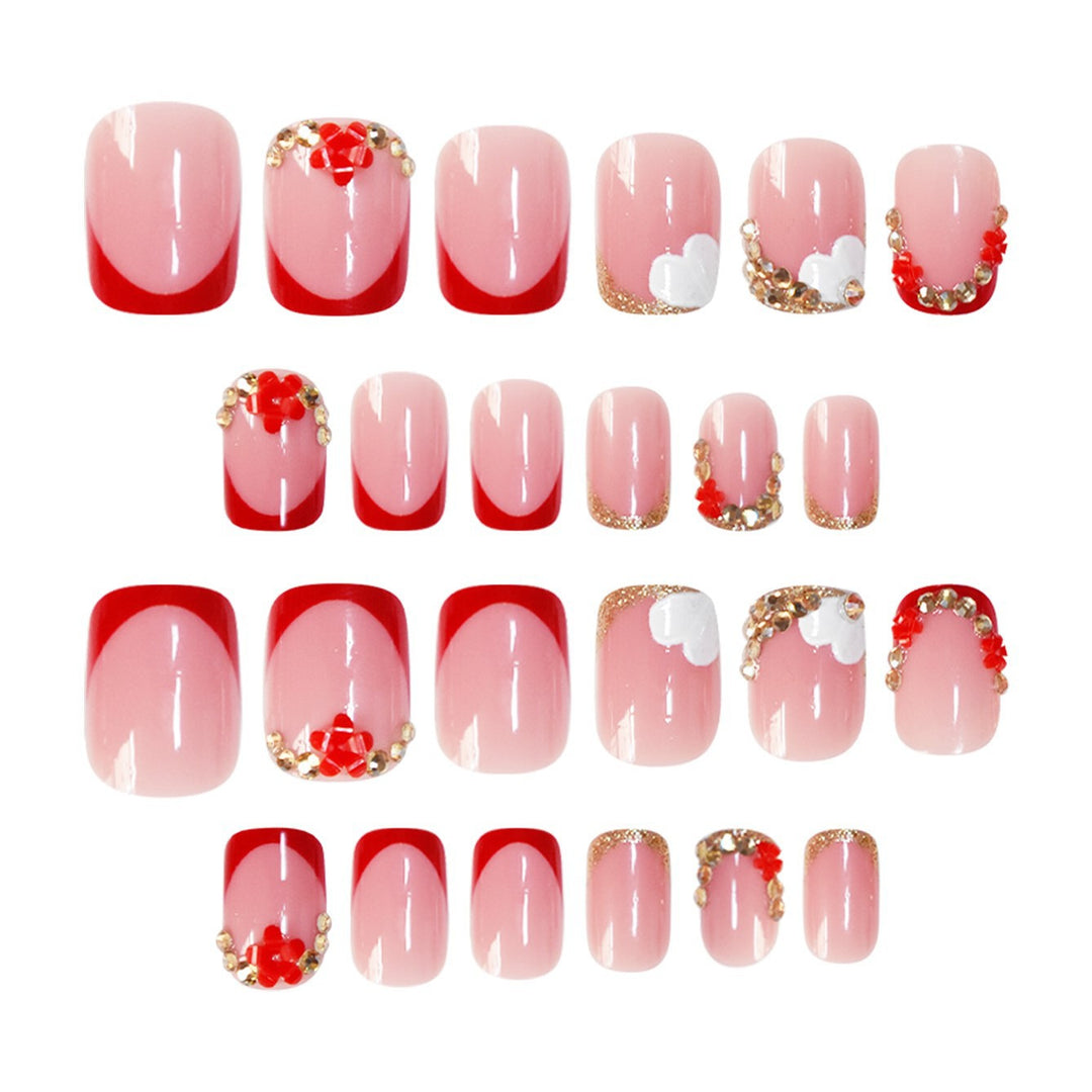 Floral-Accent Press-On Nail Art Stornfield