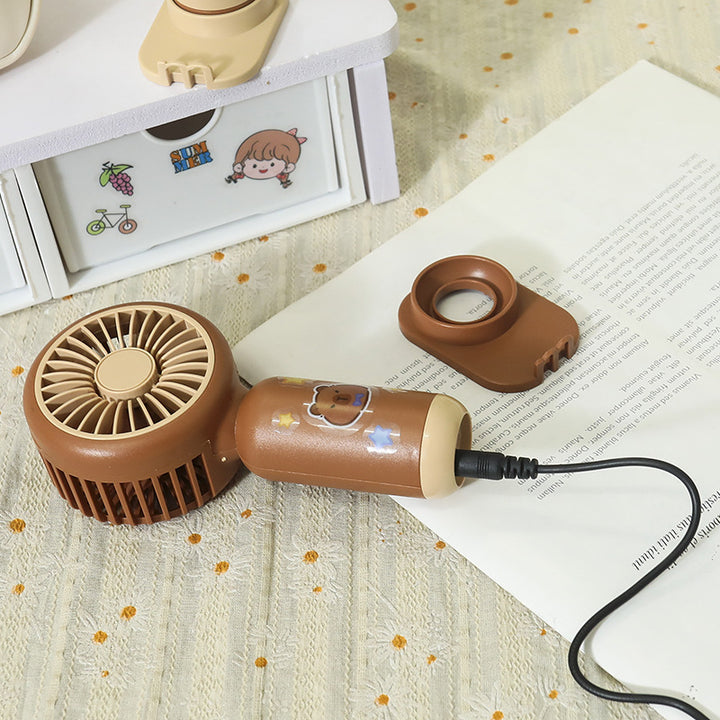 Ladies Portable Hand Fan with USB Charging Function and Flexible Tilt Mechanism Stornfield