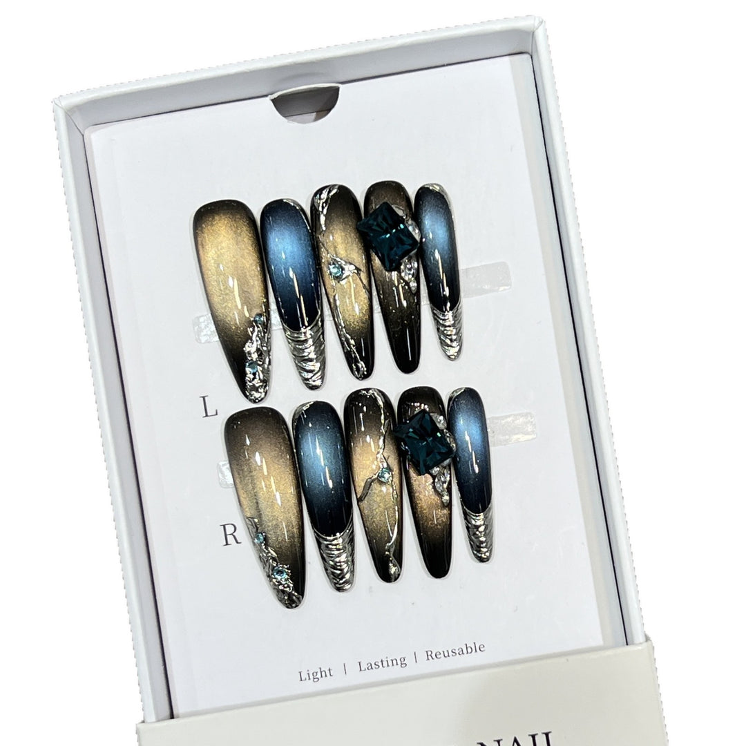 Stiletto Nail Art Set with Galactic Design Stornfield