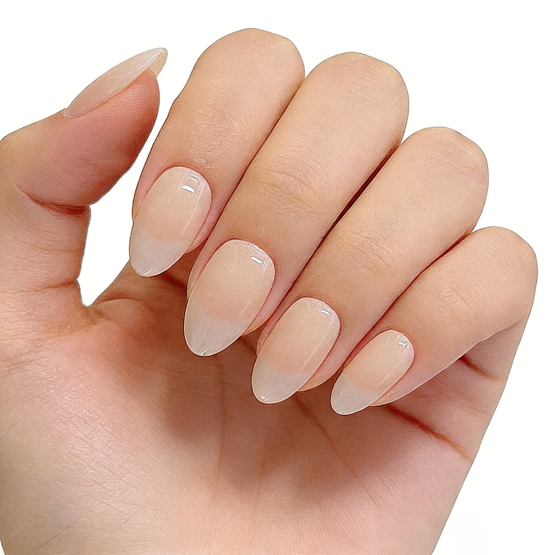 Natural French Tip Press-On Nail Set Stornfield