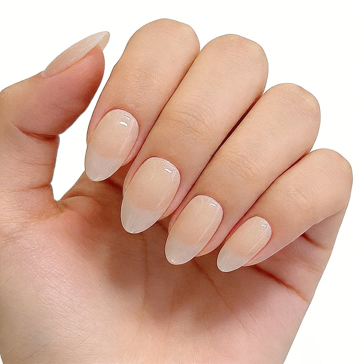 Natural French Tip Press-On Nail Set Stornfield
