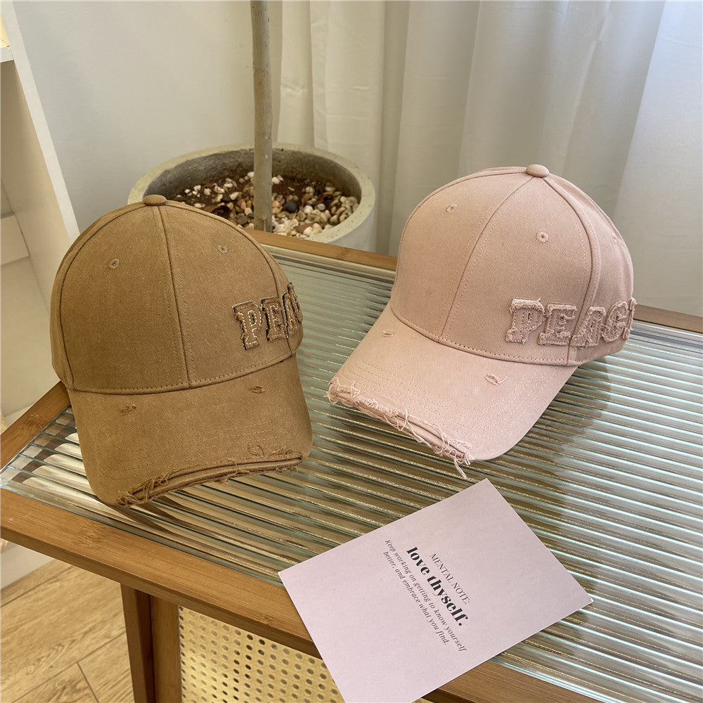 Women's Distressed Graphic Peace Baseball Cap Stornfield