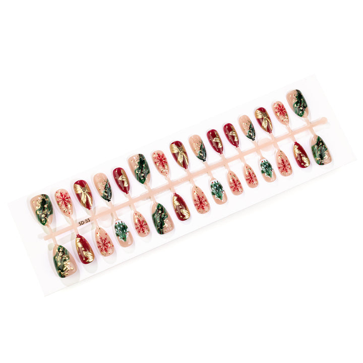Festive Winter-Themed Press-On Nail Art Set Stornfield 1790636457