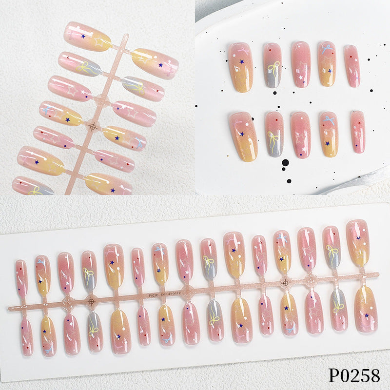 Colorful Patterned Press-On Nail Art Set Stornfield