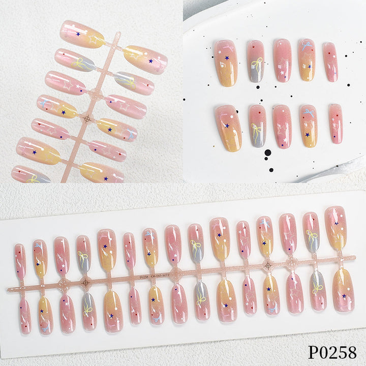 Colorful Patterned Press-On Nail Art Set Stornfield