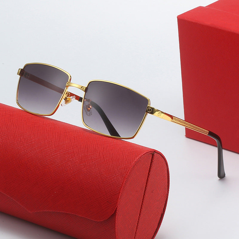 Women's fashionable square sunglasses with elegant metal frame Stornfield