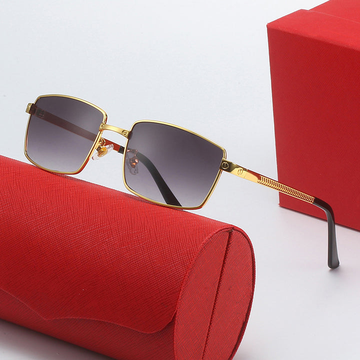 Women's fashionable square sunglasses with elegant metal frame Stornfield