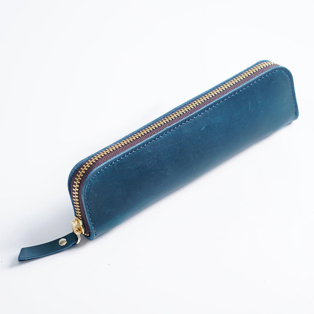 Premium Leather Zippered Pencil Pouch