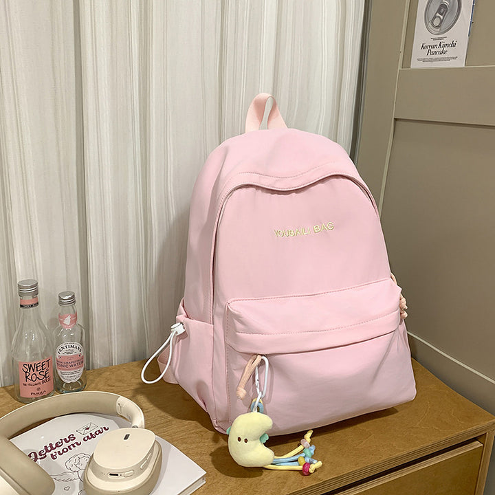 Lightweight Casual Backpack with Decorative Keychain Stornfield