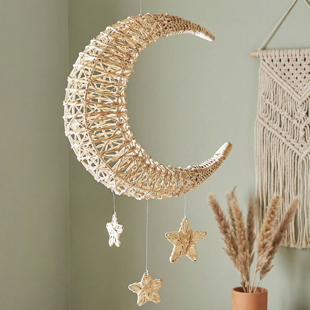 Stylish pendant light made of woven material Stornfield