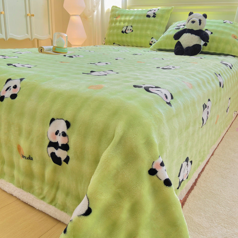 Soft Plush Heart Print Blanket