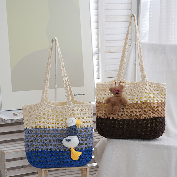 Handmade straw bag with cute tag Stornfield