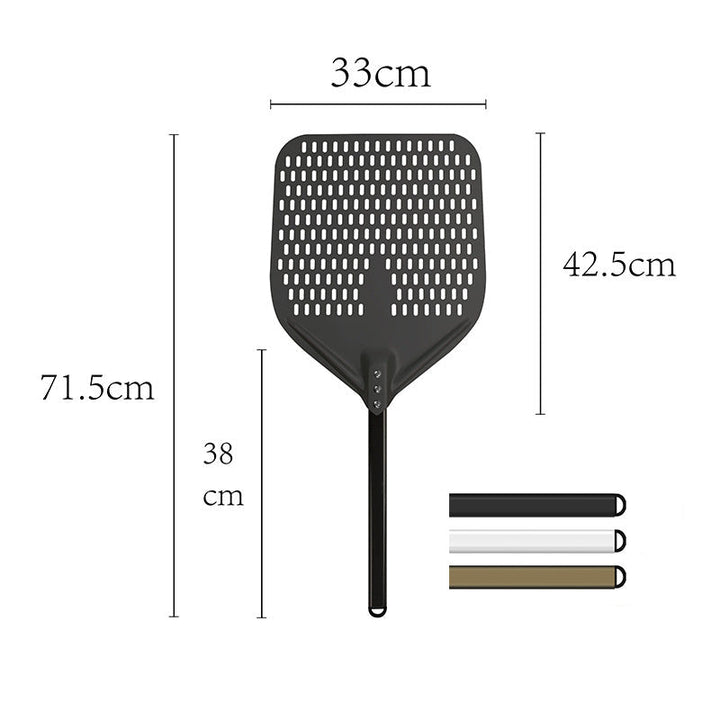 long-handle aluminum pizza peel with thin rectangular blade Stornfield