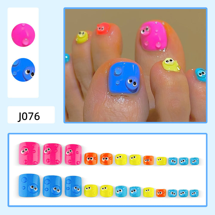 Nail art with colorful cartoon designs Stornfield
