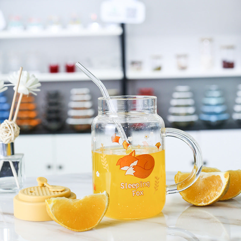 Ladies drinking glass with sealable lid and integrated straw Stornfield