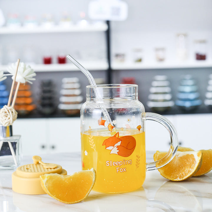 Ladies drinking glass with sealable lid and integrated straw Stornfield