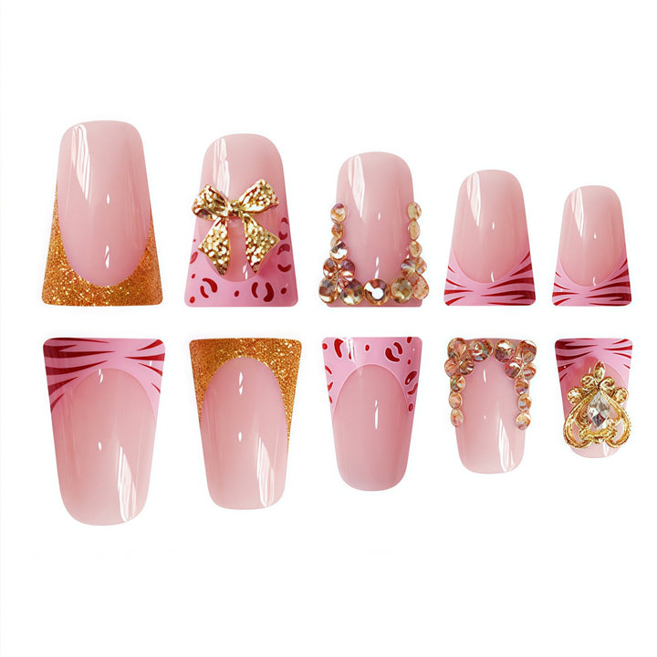 Decorative Gem-Embellished Press-On Nail Extensions Stornfield