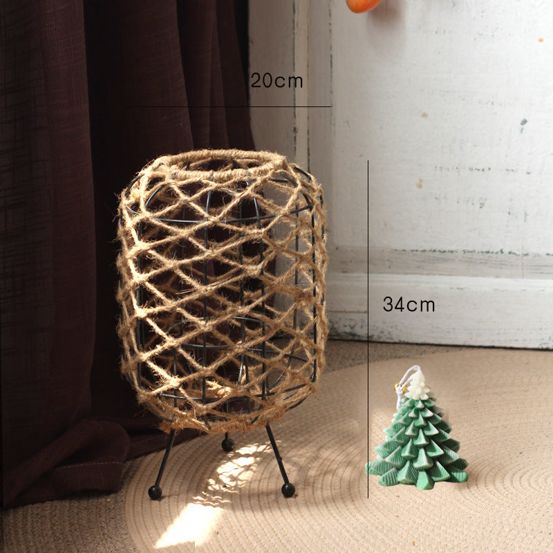 Decorative basket with natural fiber design Stornfield
