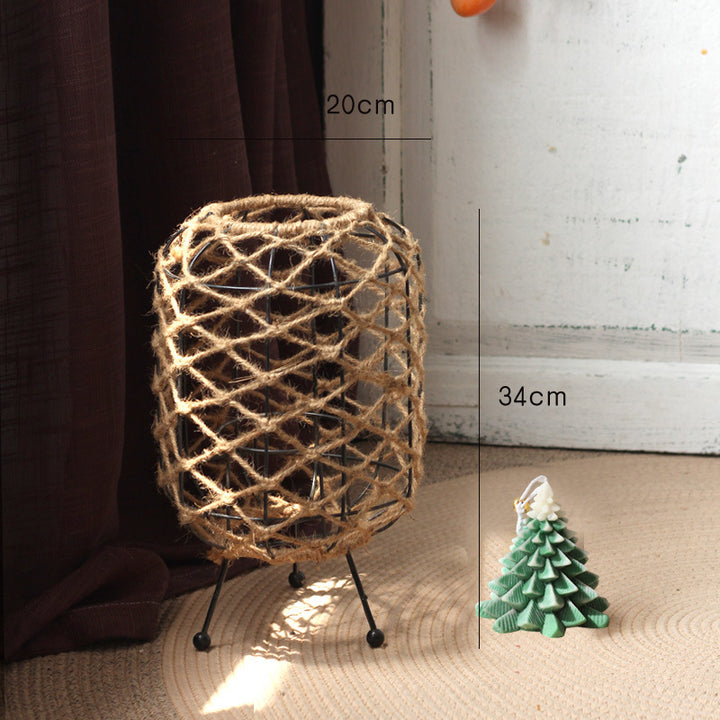 Decorative basket with natural fiber design Stornfield