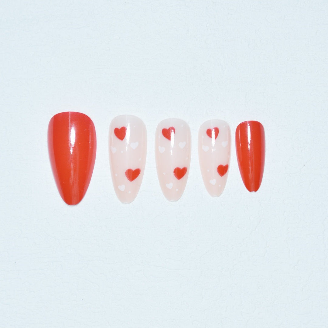 Heart-Themed Nail Art Stornfield