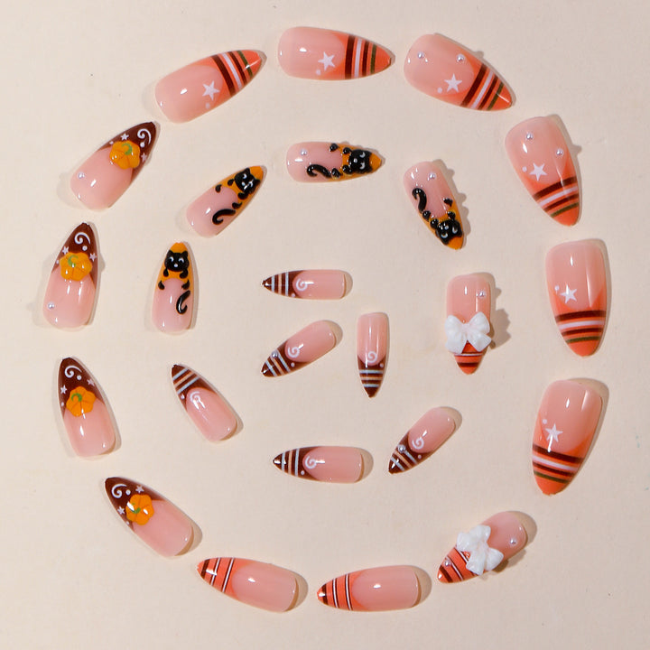 Playful Cat-Themed 3D Nail Art Extensions Stornfield