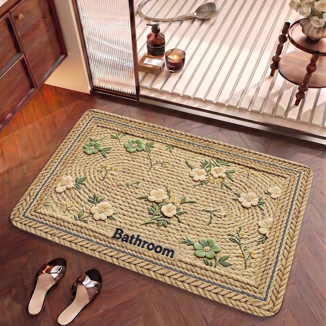 Elegant Textured Bathroom Mat