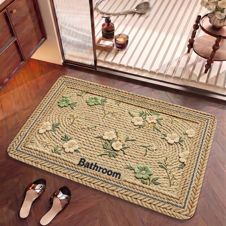 Elegant Textured Bathroom Mat