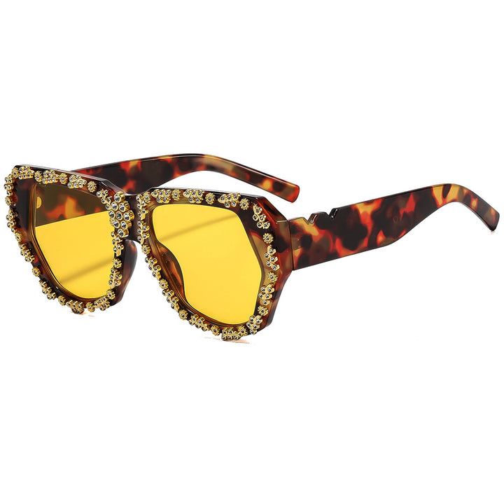 Women's fashionable sunglasses with opulent crystal frame Stornfield