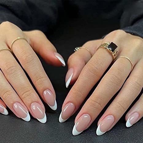 Elegant French Tip Press-On Nail Set Stornfield