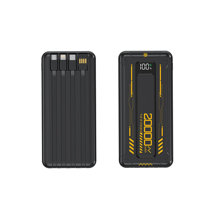 Portable power bank with integrated cable management and digital display Stornfield