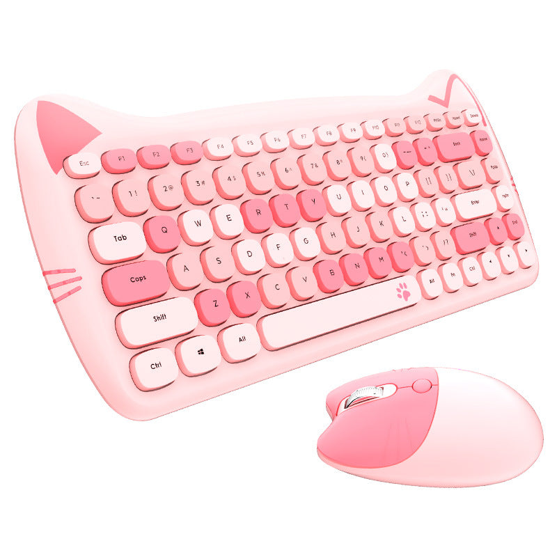 Cute Themed Wireless Keyboard and Mouse Set Stornfield