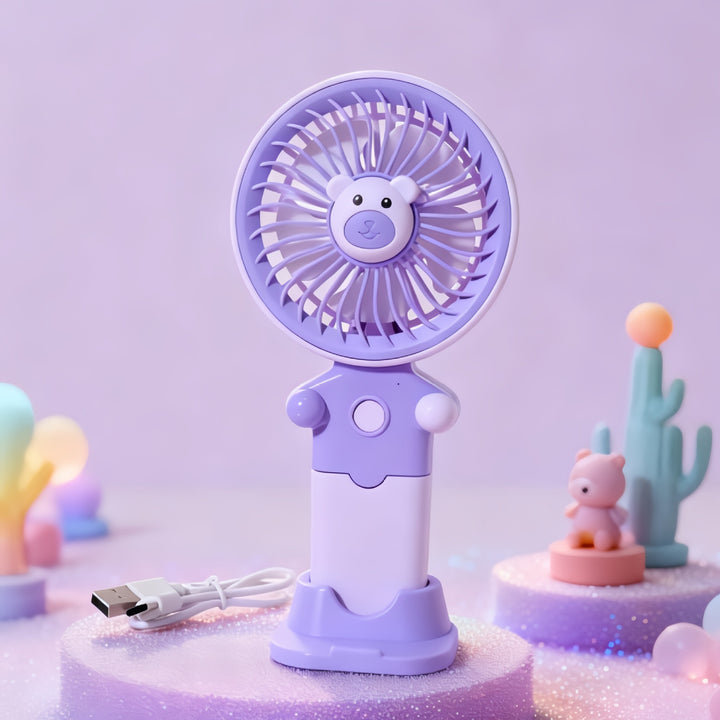 Women's Portable Hand Fan with USB Charging Function and Flexible Tilt Adjustment Stornfield
