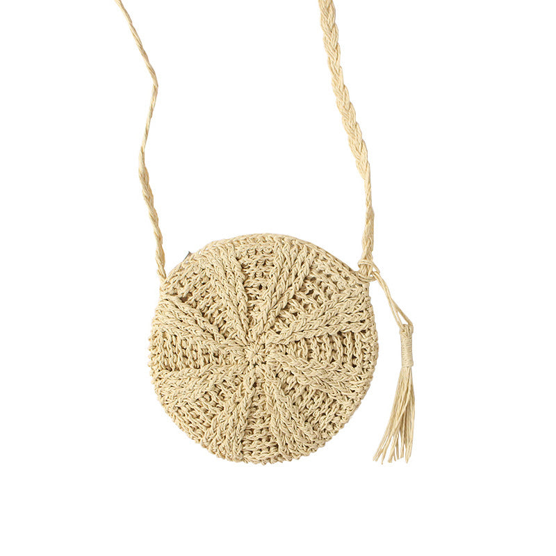 Leather Shoulder Bag Made of Braided Natural Material Stornfield