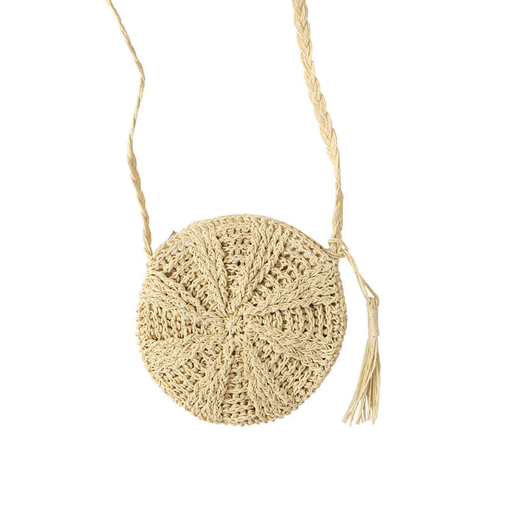 Leather Shoulder Bag Made of Braided Natural Material Stornfield
