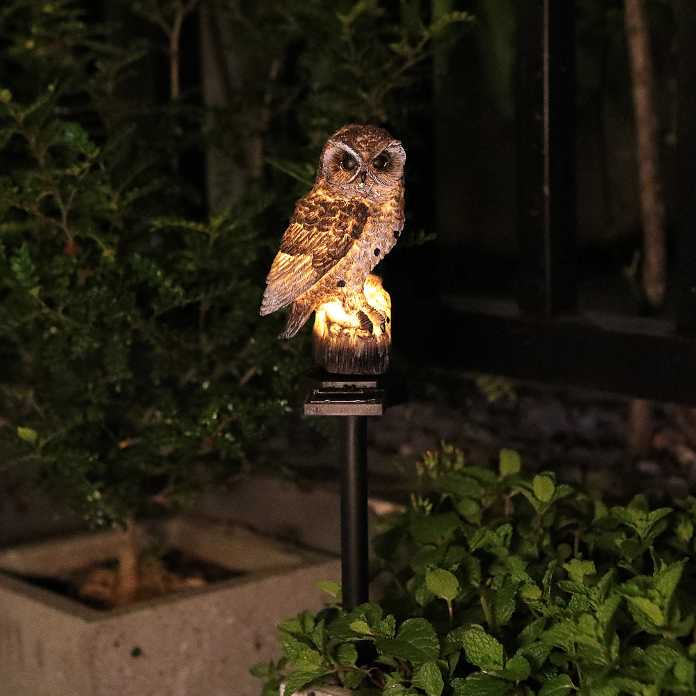 Solar-Powered Owl Garden Stake Light With Realistic Resin Perched Sculpture And Automatic Dusk-To-Dawn LED Stornfield