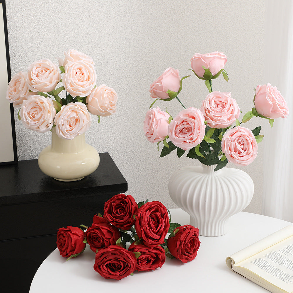 Realistic Artificial Rose Petals with Leaves