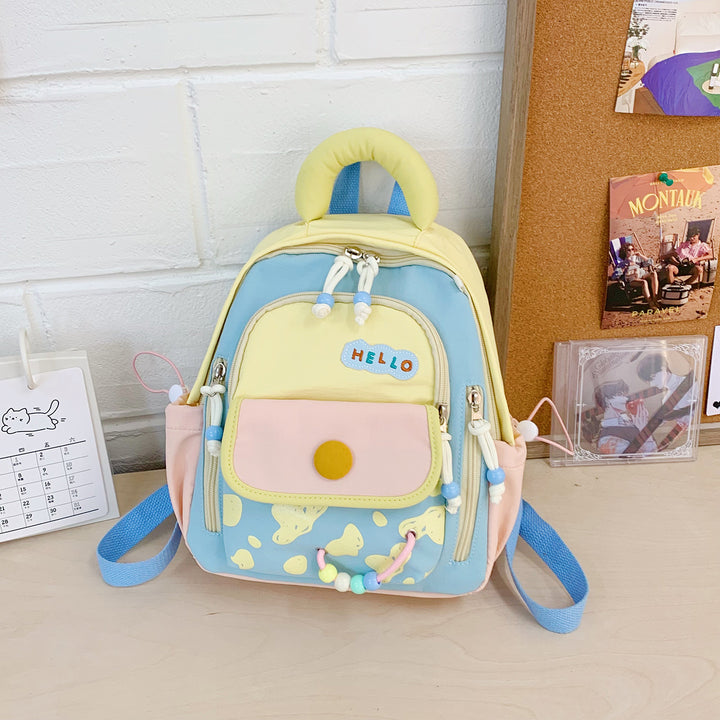 Leisure Backpack with Colorful Applications and Creative Design Stornfield