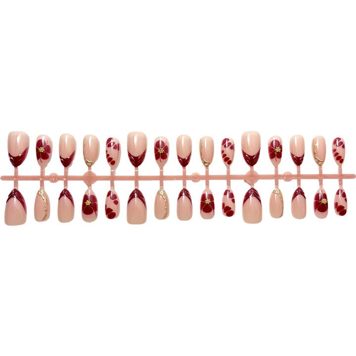 Luxurious Floral Press-On Nail Art Set