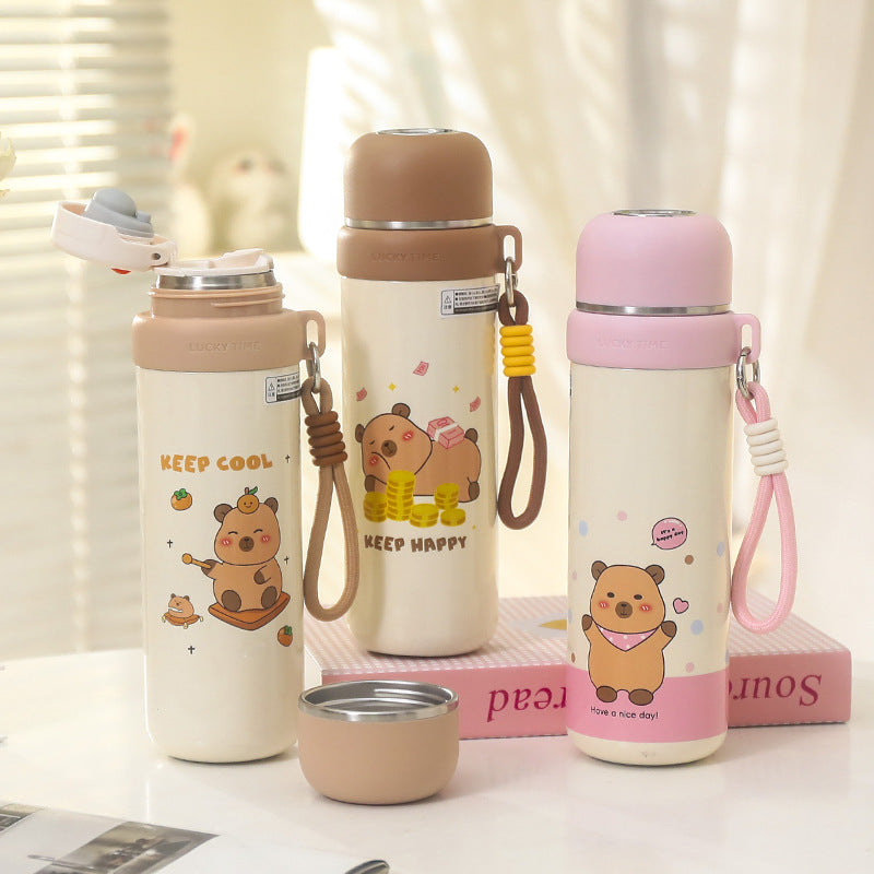 Women's Thermos Bottle in Playful Bear Design Stornfield