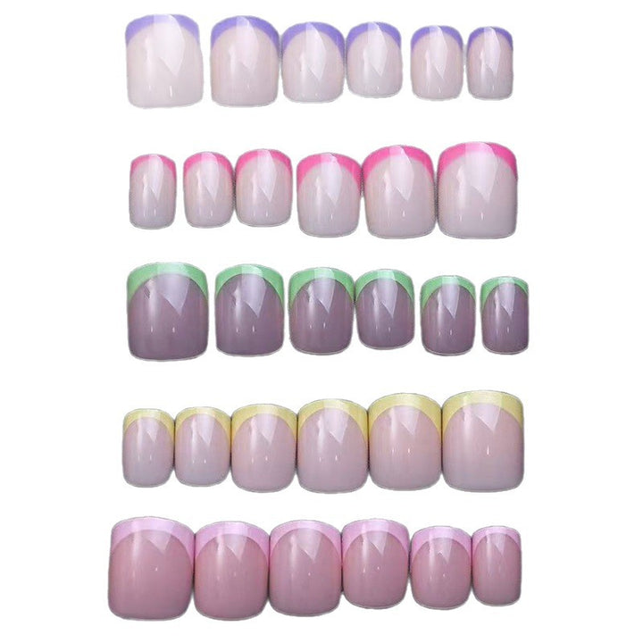 Artificial Nail Set with Colorful Accented Tips Stornfield