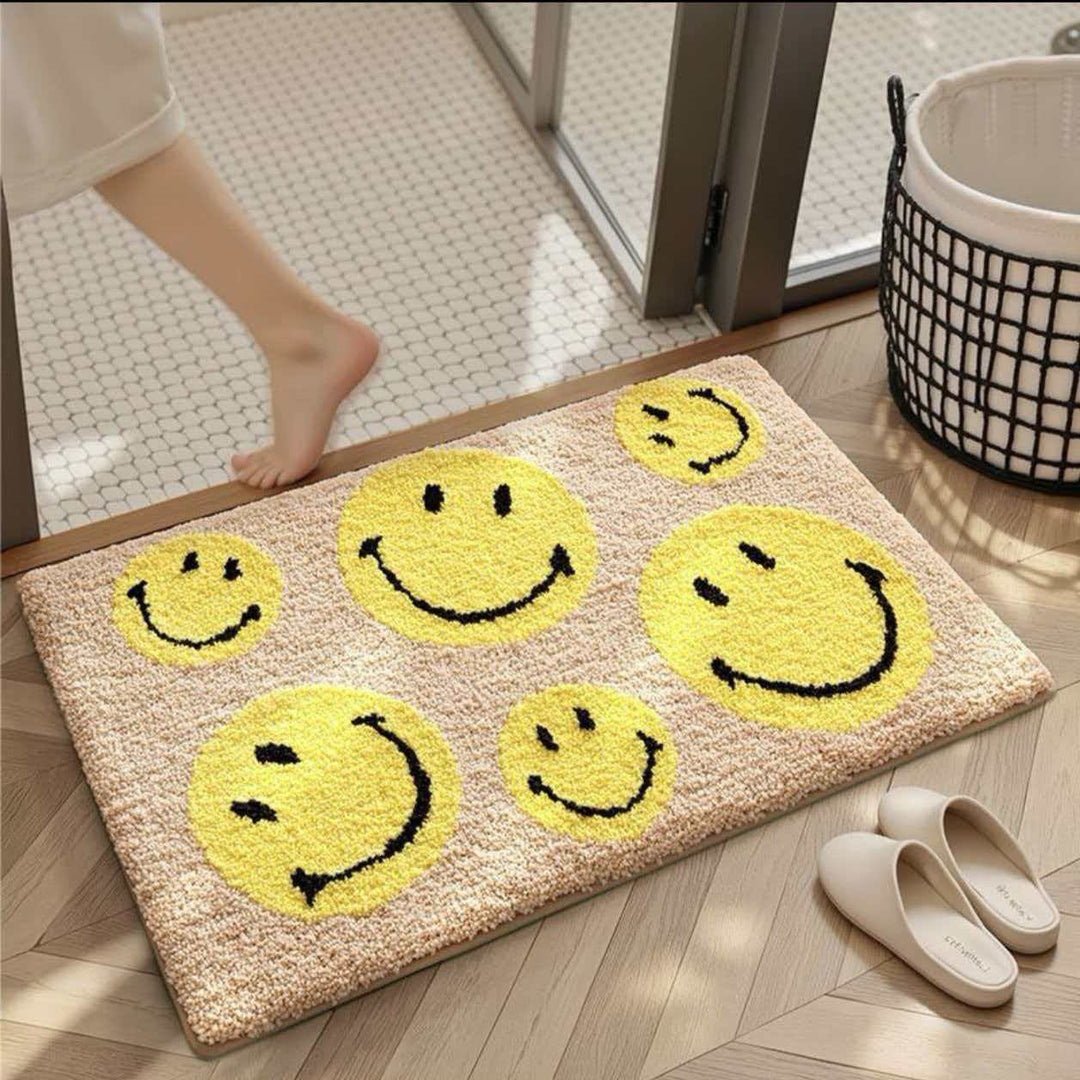 Fun Smiley Face Welcome Mat