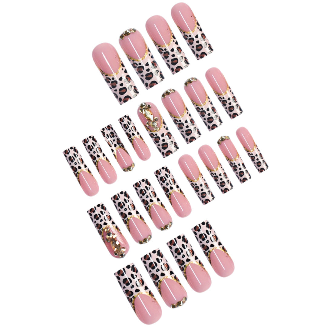 Elegant Leopard Print Press-On Nail Extensions Stornfield