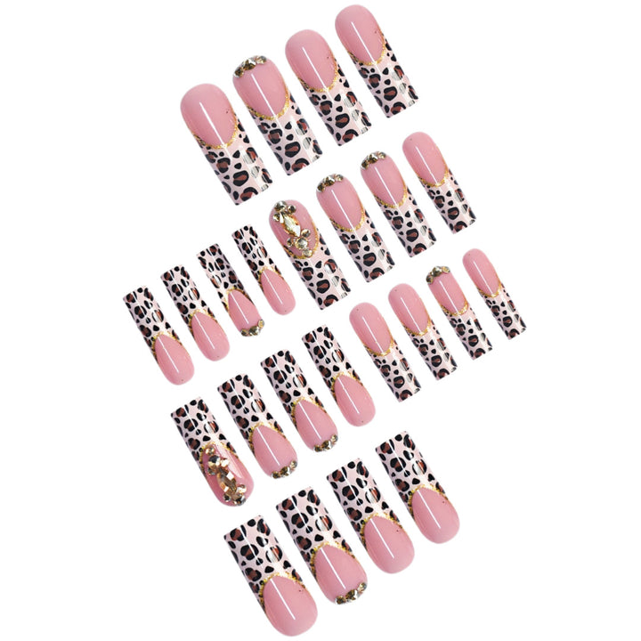 Elegant Leopard Print Press-On Nail Extensions Stornfield